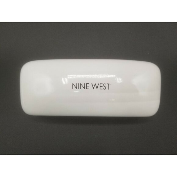 Nine West Eyeglass Sunglass Case White Hard Clamshell - Picture 1 of 6